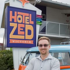 Victoria's Hotel Zed: Our Host Jon With The Z Sled