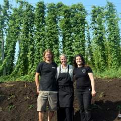 The Team Welcomes You: Andrew And Mel, With Brewer Karen